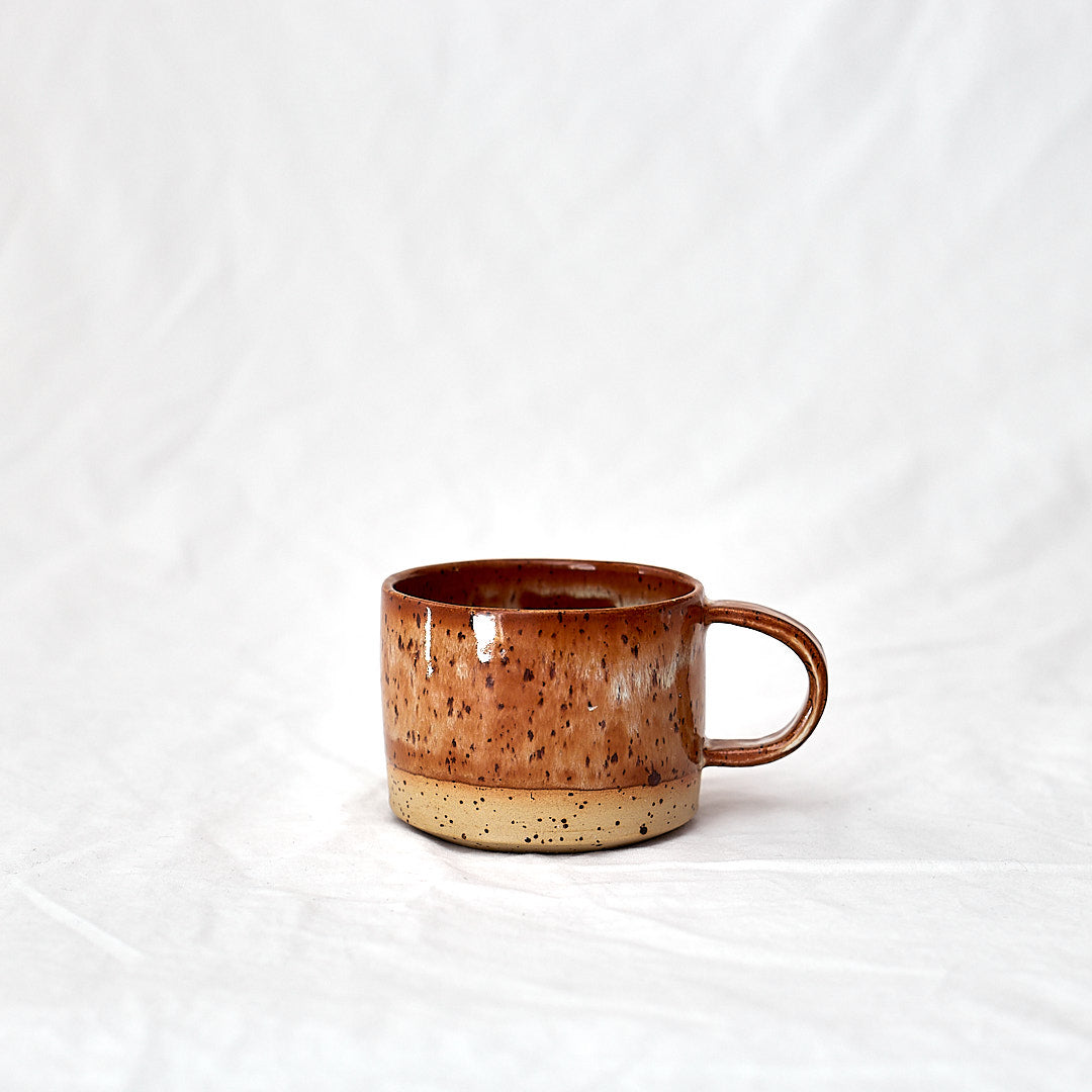 Mochi ceramic tea and coffee mug brown drip