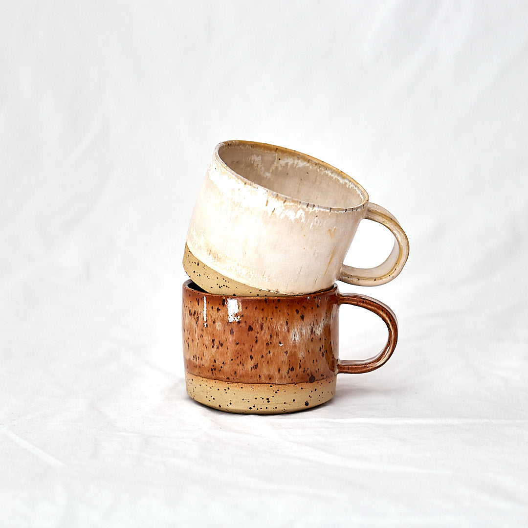 Mochi ceramic tea and coffee mug brown drip